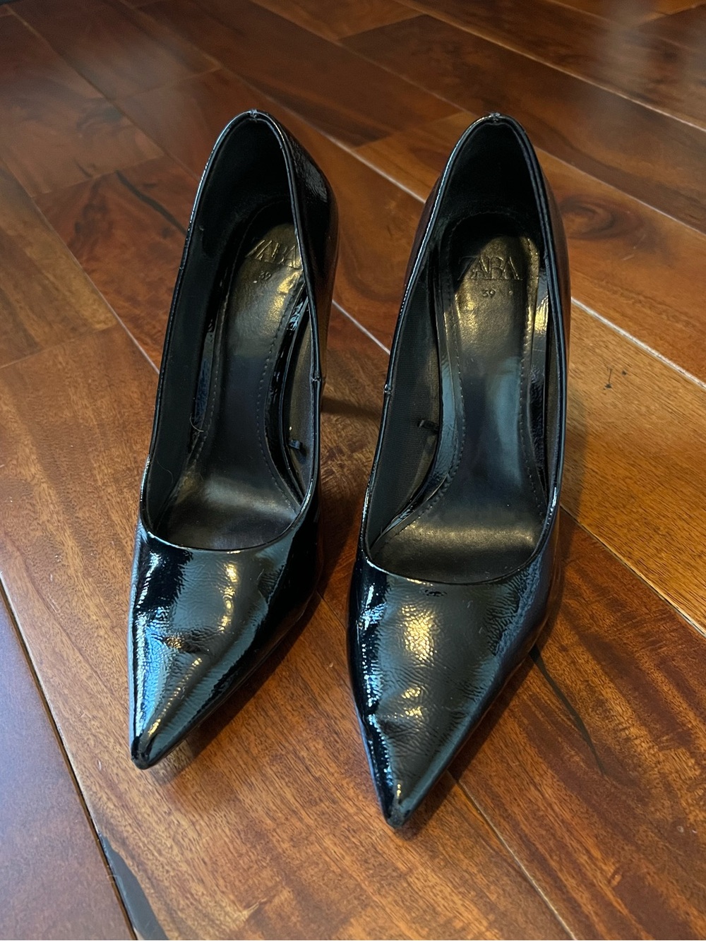 Zara Black Pointed Toe Heels